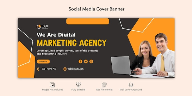Corporate Business Social Media Design Facebook-Cover-Vorlage