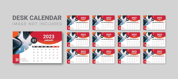 Corporate Desk Kalender Vorlagendesign 2023