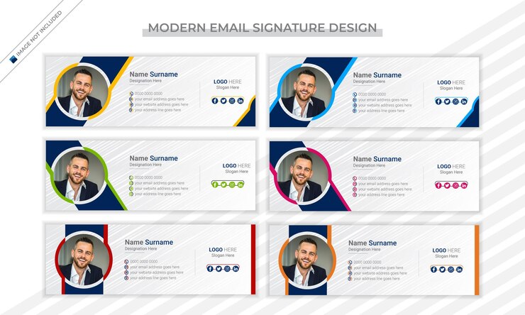 Corporate E-Mail-Signatur-Design im Vektor