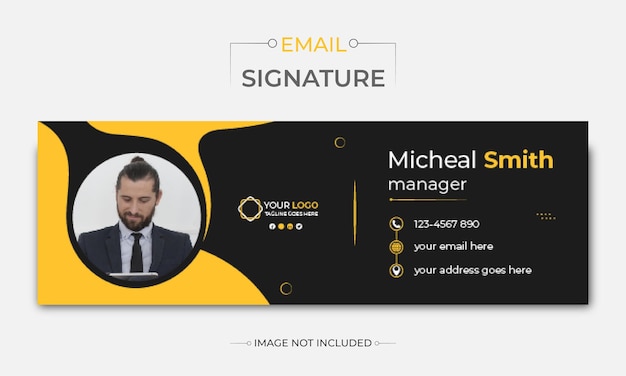 Corporate e-mail-signatur-vorlagendesign oder facebook-cover-design