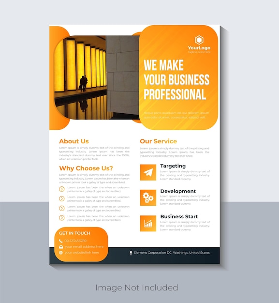 Corporate flyer design kreative business-flyer-vorlage premium-vektor