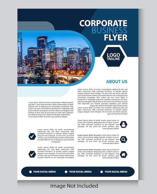 Vektor corporate flyer design-vorlage oder flyer-design.