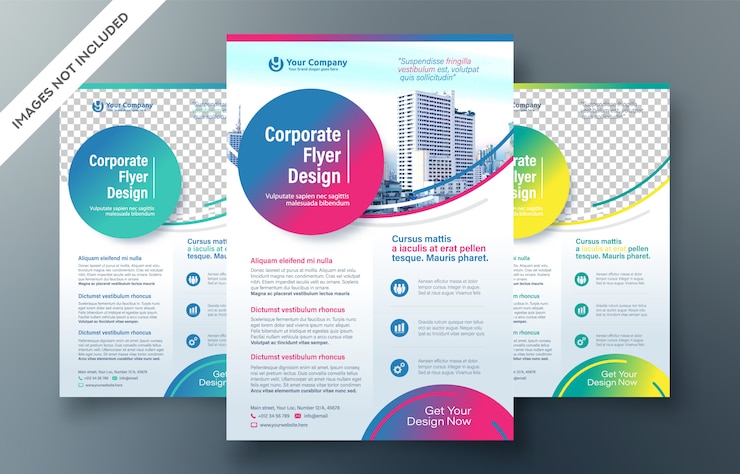Vektor corporate flyer designvorlage