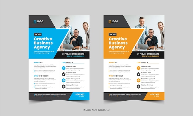 Vektor corporate flyer designvorlage