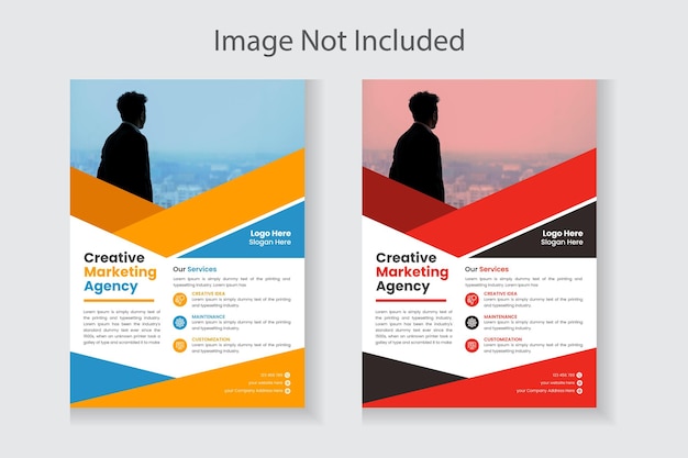 Corporate flyer template-design für mehrzweck-geschäft