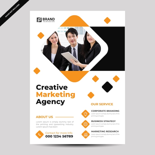 Corporate-Flyer-Vorlagen mit digitalem Look.