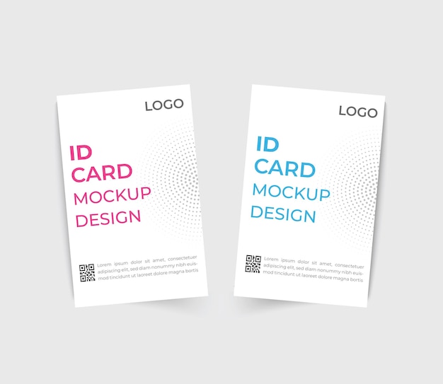 Corporate ID Card Holder Mockup und Visitenkarte Mockup