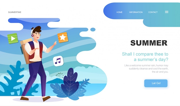 Corporate landing page