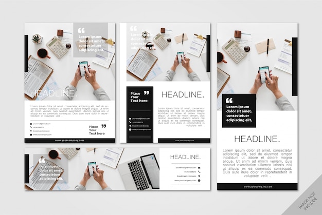 Vektor corporate layout pack minimalistisch