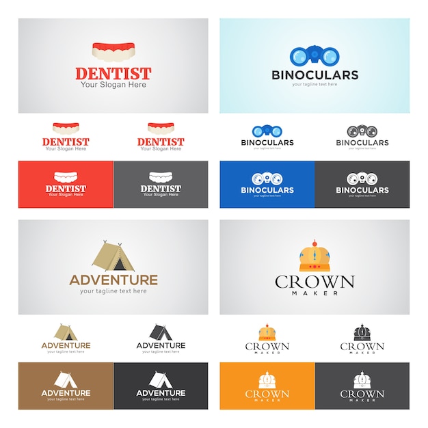 Corporate logo design set