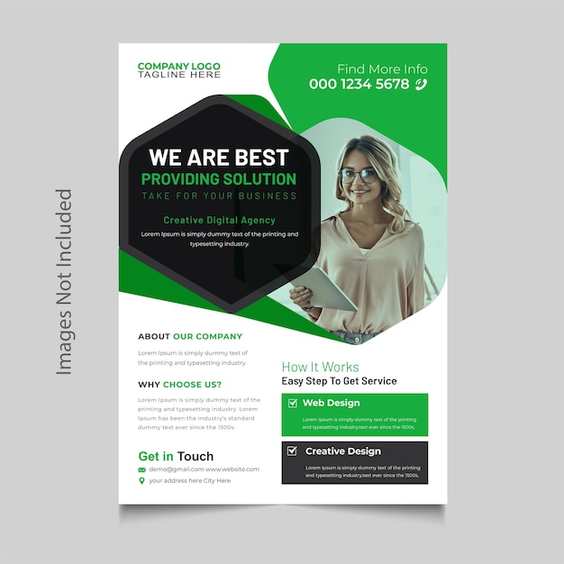 Vektor corporate-marketing-agentur-flyer-design-vorlage