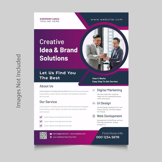 Vektor corporate-marketing-agentur-flyer-design-vorlage