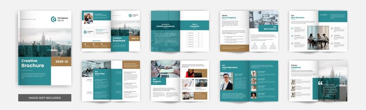 Vektor corporate minimale vorlage für kreative geschäftsbroschüren premium vector
