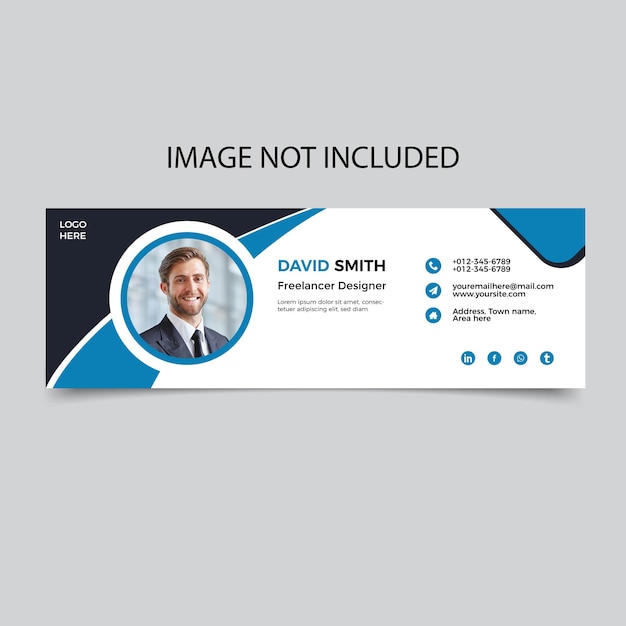 Corporate moderne e-mail-signatur-vorlage oder facebook-cover-design premium-vektor