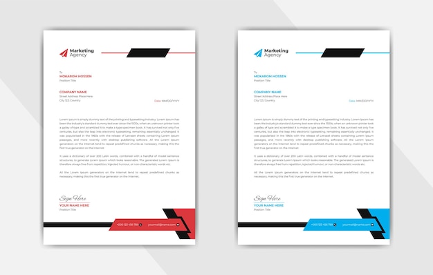 Corporate modernes Firmenbriefkopf-Template-Design