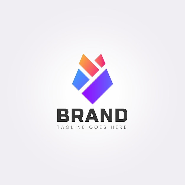 Vektor corporate modernes logo-design mit farbverlauf