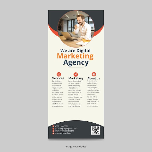 Vektor corporate rollup banner vorlage