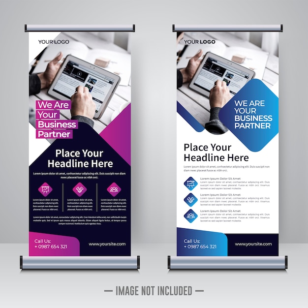 Corporate rollup oder x banner design vorlage