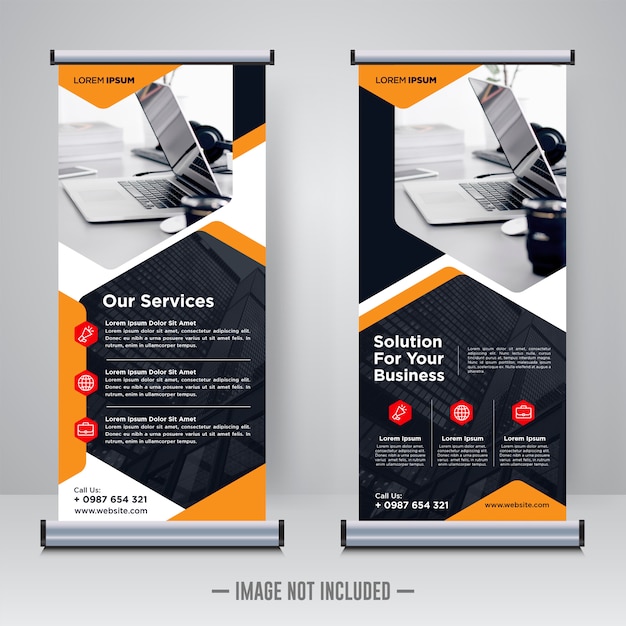 Corporate rollup oder x banner design vorlage