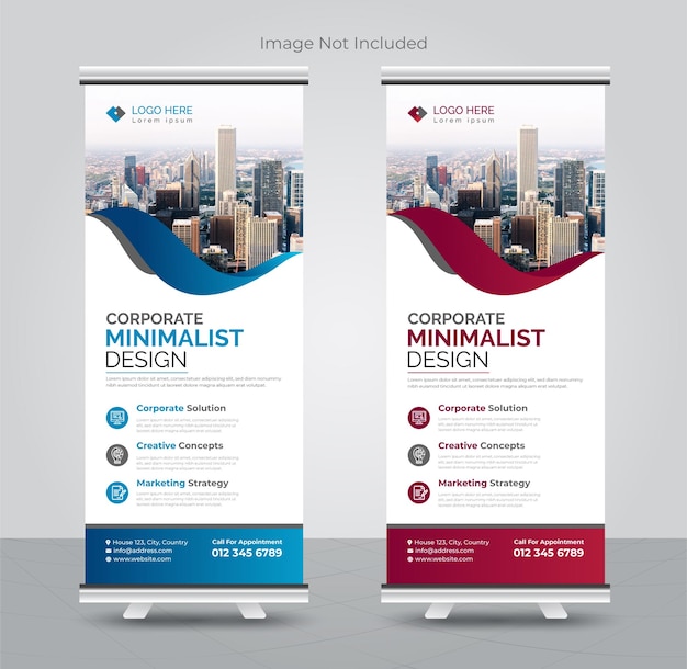 Corporate rollup standee-banner-design-vorlage