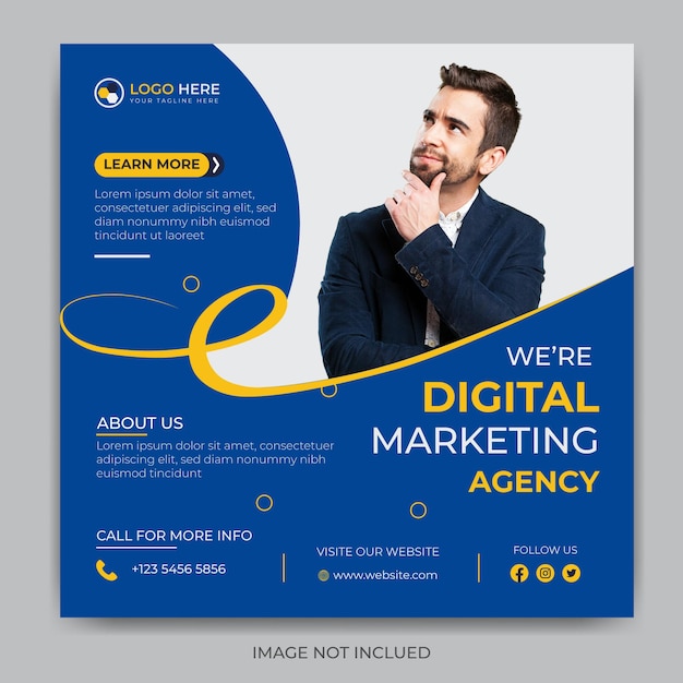 Corporate social media post-ideen-banner-vorlage