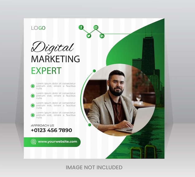 Corporate-Social-Media-Post-Vorlage oder Poster-Design