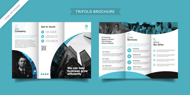 Vektor corporate trifold broschüre vorlage