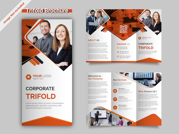 Corporate trifold broschüren-design-vorlage