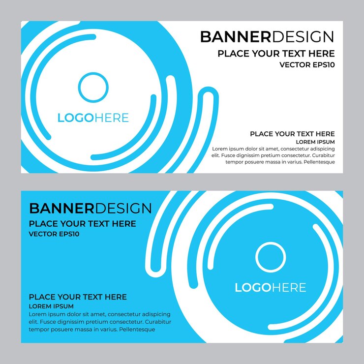 Vektor corporate web banner design-vorlage mit trendigem farbverlauf in vektor-eps 10