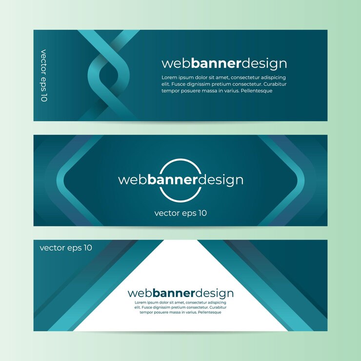 Vektor corporate web banner design-vorlage mit trendigem farbverlauf in vektor-eps 10