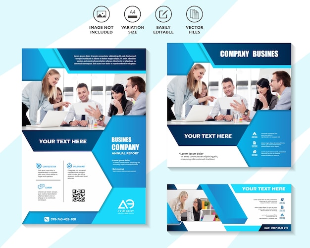 Corporate web banner template set