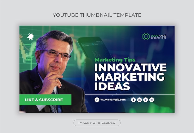 Corporate YouTube-Video-Thumbnail-Social-Media-Beitrag und Web-Banner-Vorlage