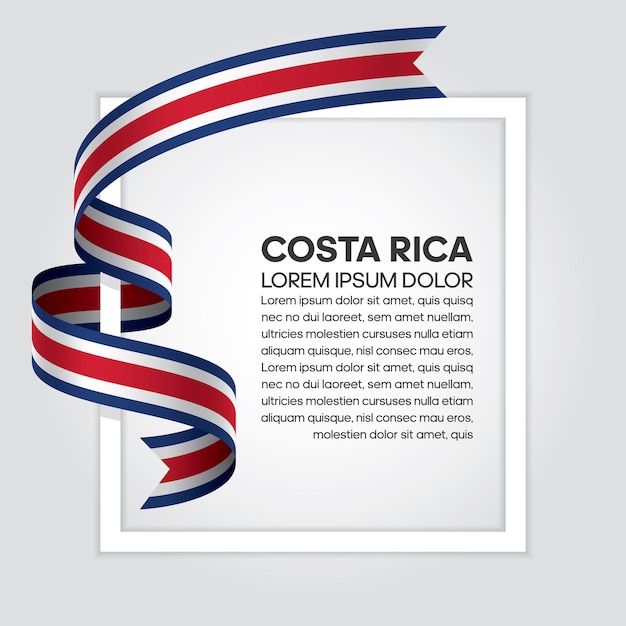 Vektor costa rica bandflagge, vektorillustration auf weißem hintergrund