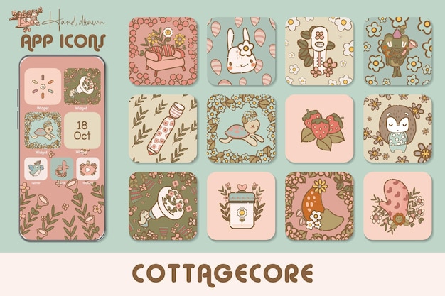 Cottagecore ästhetische widgets wallpaper iphone wallpaper