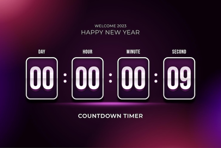 Vektor countdown-timer zählt tag stunde minute und sekunde