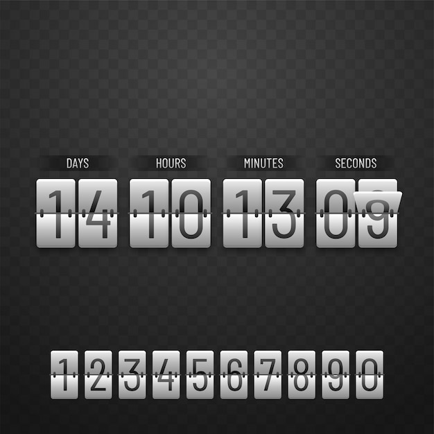 Vektor countdown-website, digitaluhr-timer-hintergrund