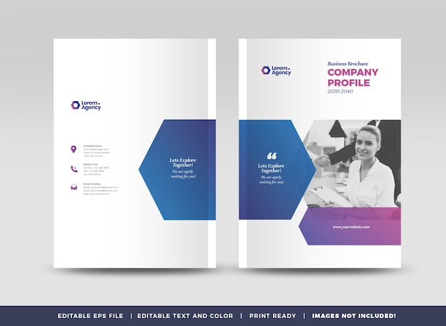 Cover-design der business-broschüre oder des jahresberichts und des unternehmensprofils oder cover der broschüre