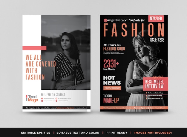Vektor cover-design für modemagazine