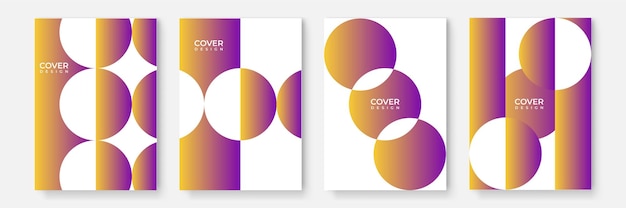 Cover-design-set mit geometrischen formen