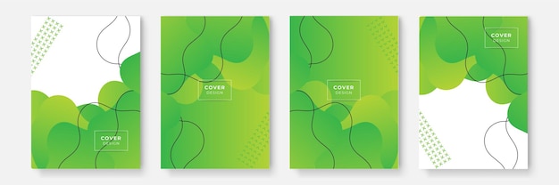 Cover-design-set mit geometrischen formen