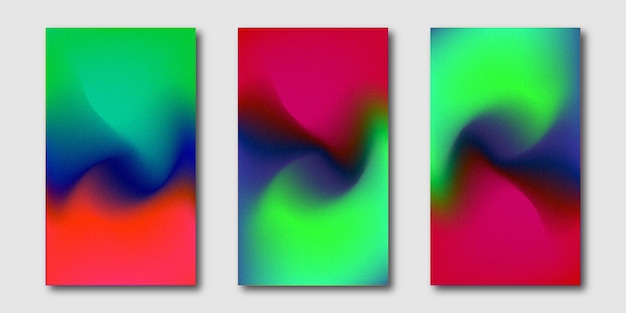 Cover-farbverlaufs-design-set a4 abstrakte farbe minimal fließende designkollektion geschäftsdesign