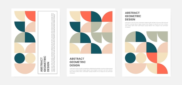 Cover-Set mit geometrischen Kunstwerken