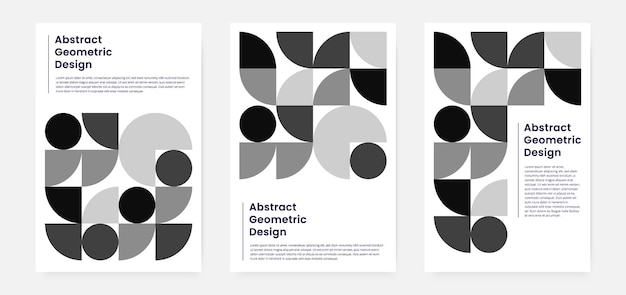 Cover-Set mit geometrischen Kunstwerken