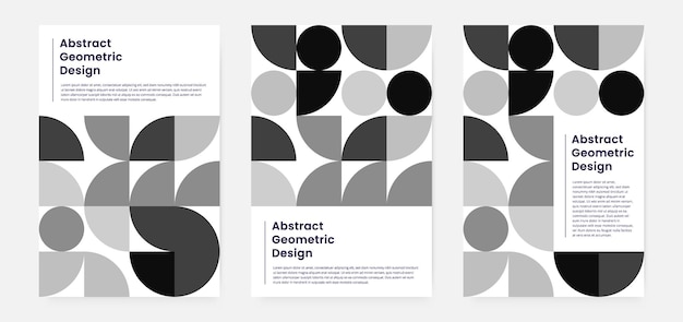 Cover-Set mit geometrischen Kunstwerken