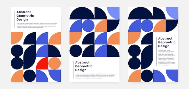 Cover-Set mit geometrischen Kunstwerken