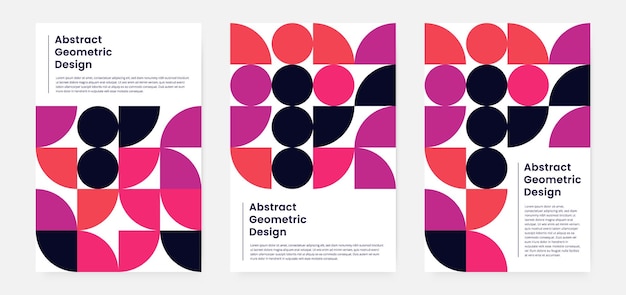 Cover-Set mit geometrischen Kunstwerken