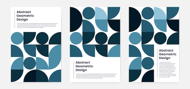 Cover-Set mit geometrischen Kunstwerken