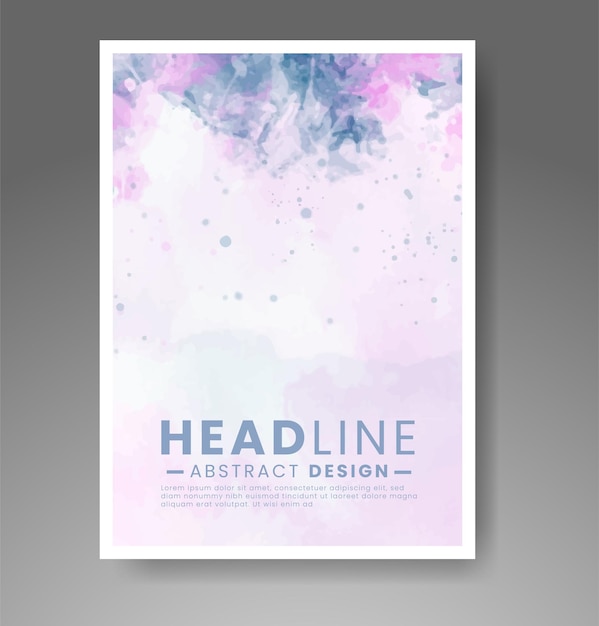 Cover-Vorlage mit Aquarell-Hintergrund Design für Ihr Cover-Datum-Postkarten-Banner-Logo