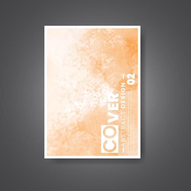 Cover-vorlage mit aquarell-hintergrund. design für ihr cover-datumspostkarten-banner-logo