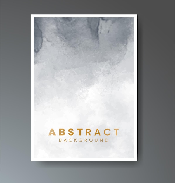Vektor cover-vorlage mit aquarell-hintergrund. design für ihr cover-datumspostkarten-banner-logo
